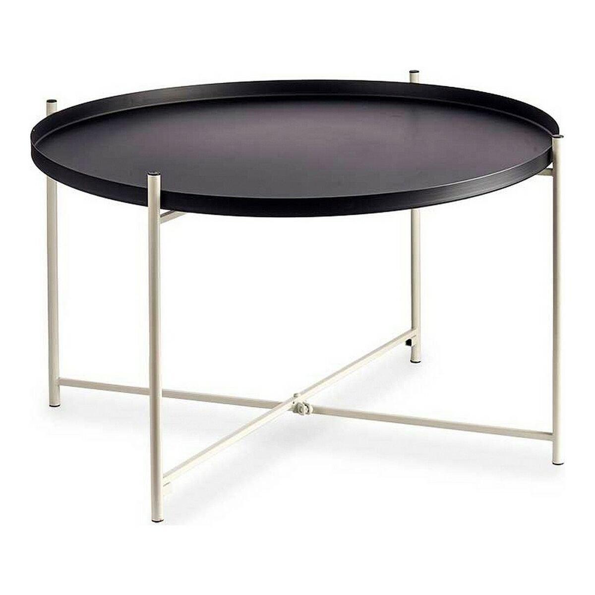 Mesa auxiliar Gift Decor Blanco Negro 76,5 x 46 x 76,5 cm