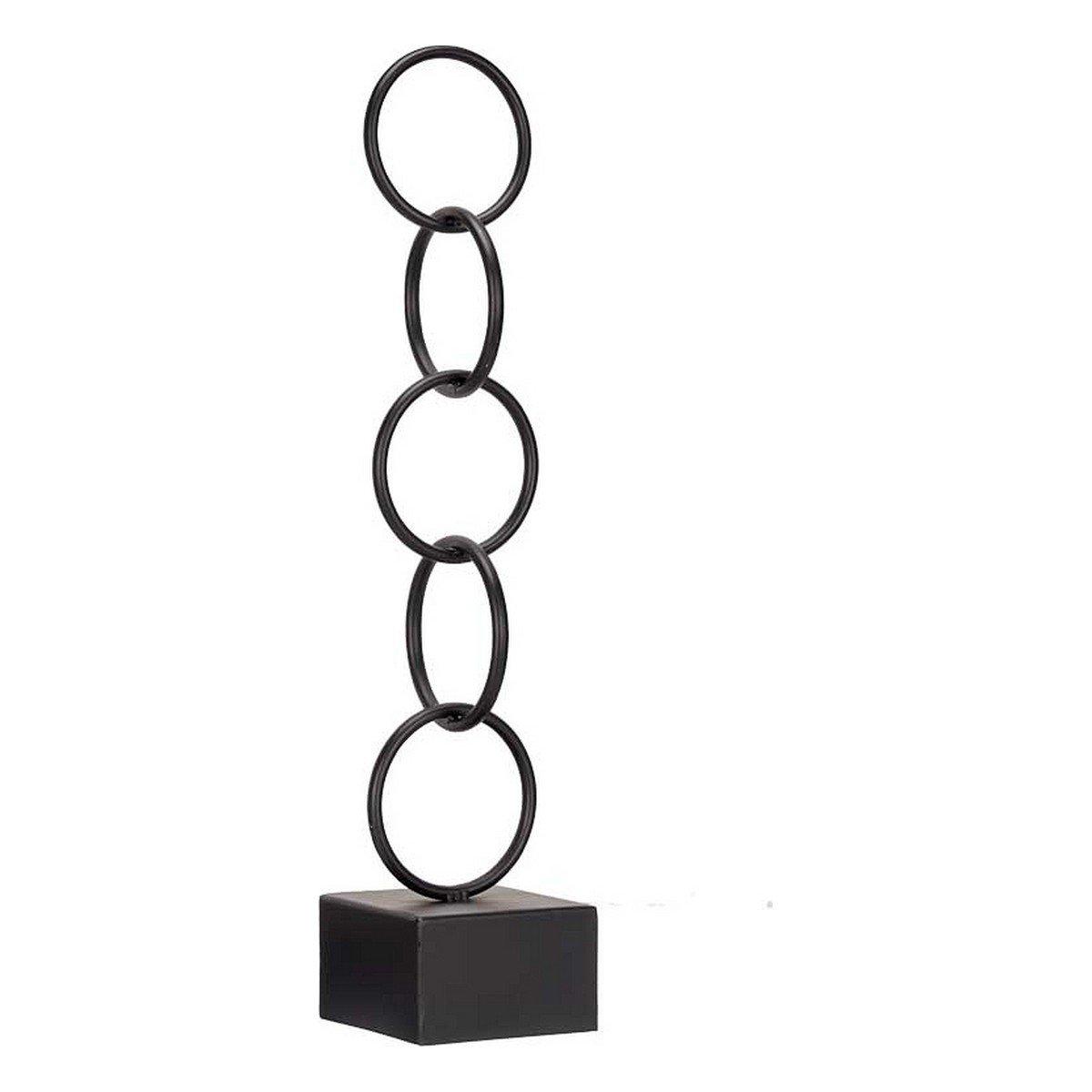 Figura Decorativa Gift Decor Negro Aros 12,5 x 60,5 x 12,5 cm