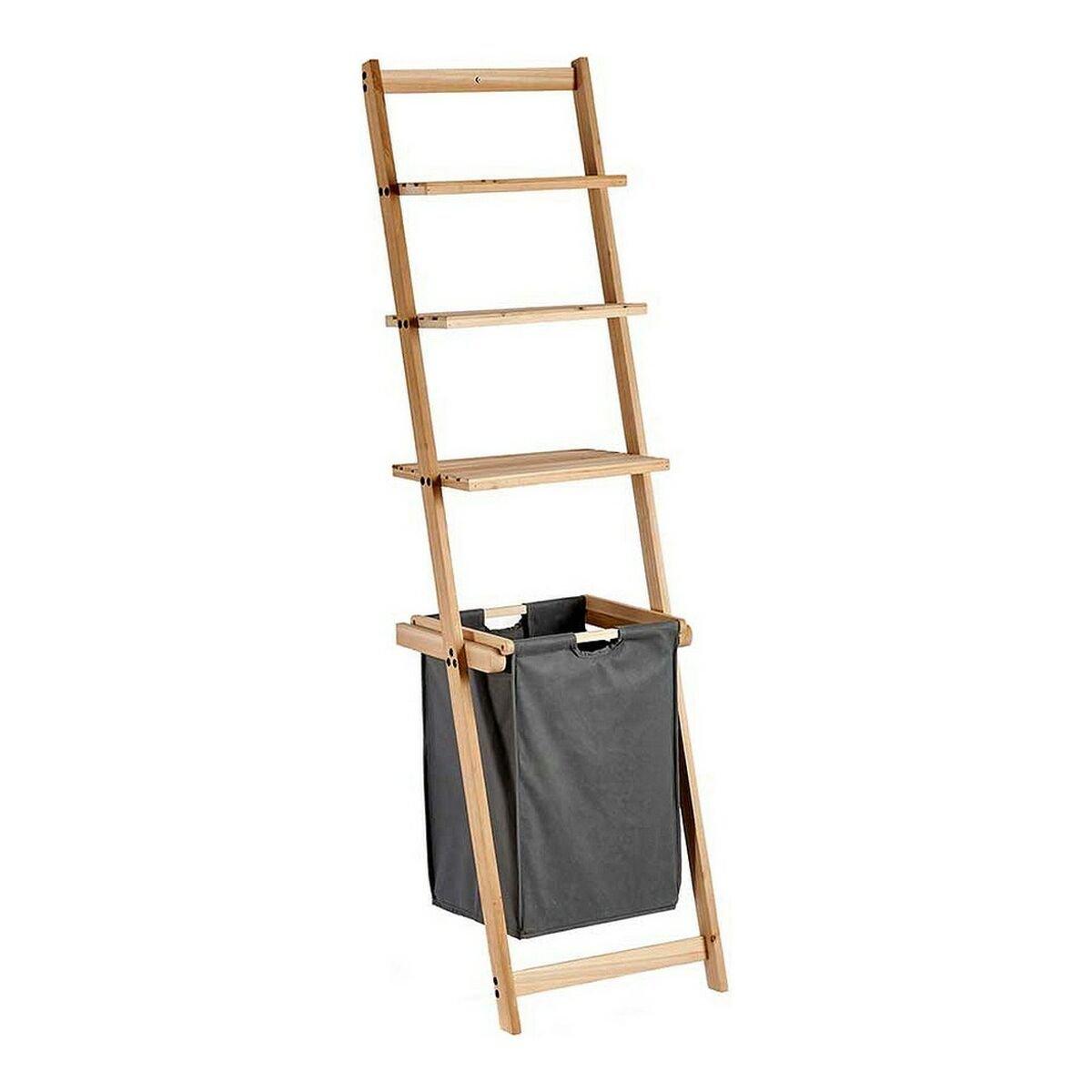 Estantería Kipit Marrón Gris Madera Tela 36 x 151 x 41,5 cm