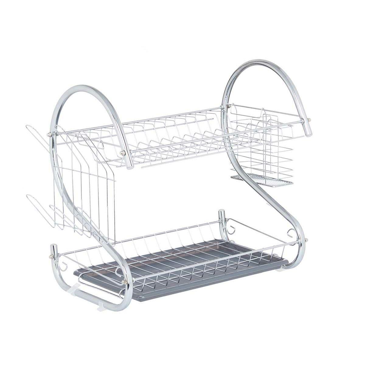 Escurridor para Fregadero Kinvara Gris 45,5 x 24,5 x 37,5 cm 41 x 26,5 x 11,5 cm