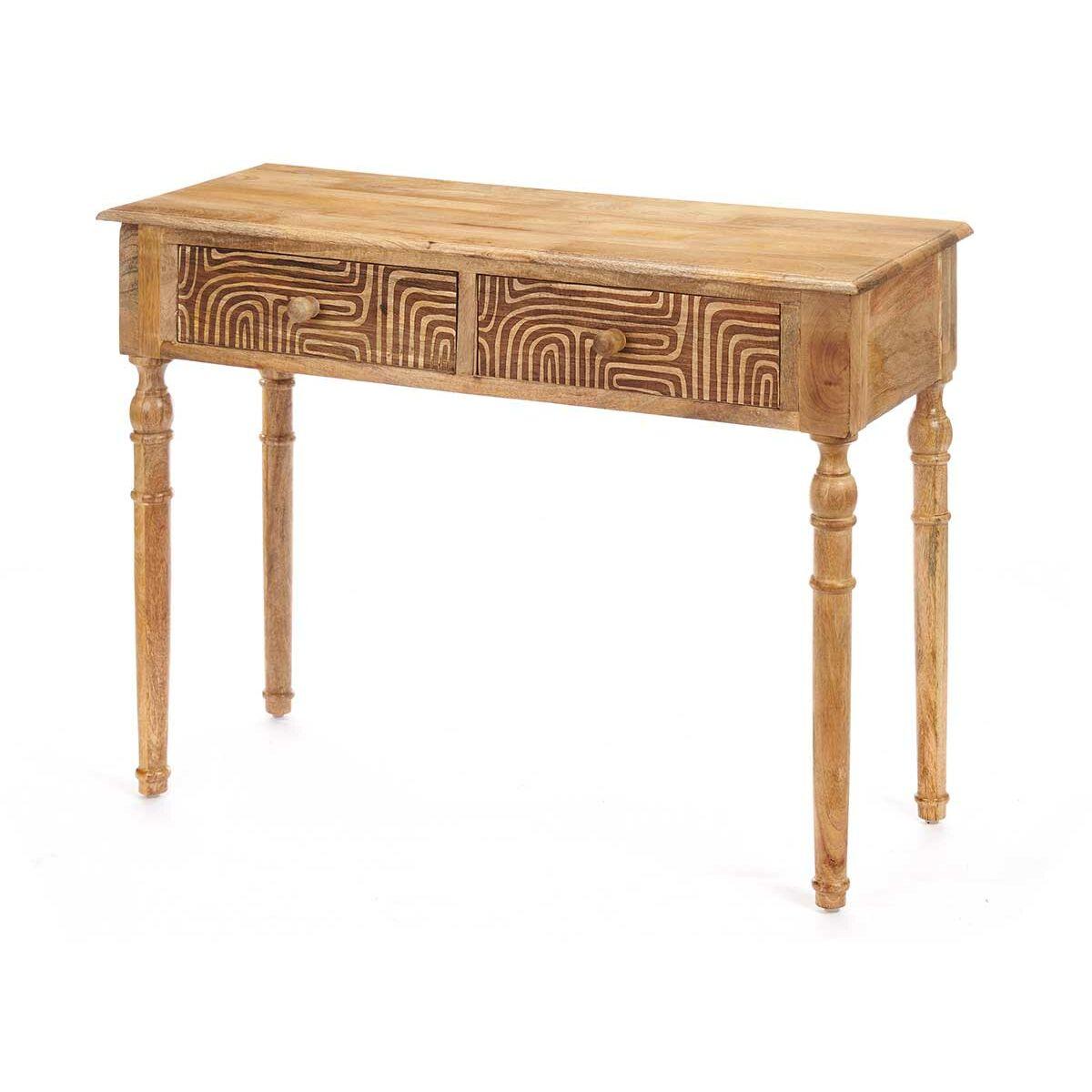 Recibidor con 2 Cajones Gift Decor Marrón 98 x 77 x 42 cm Curva