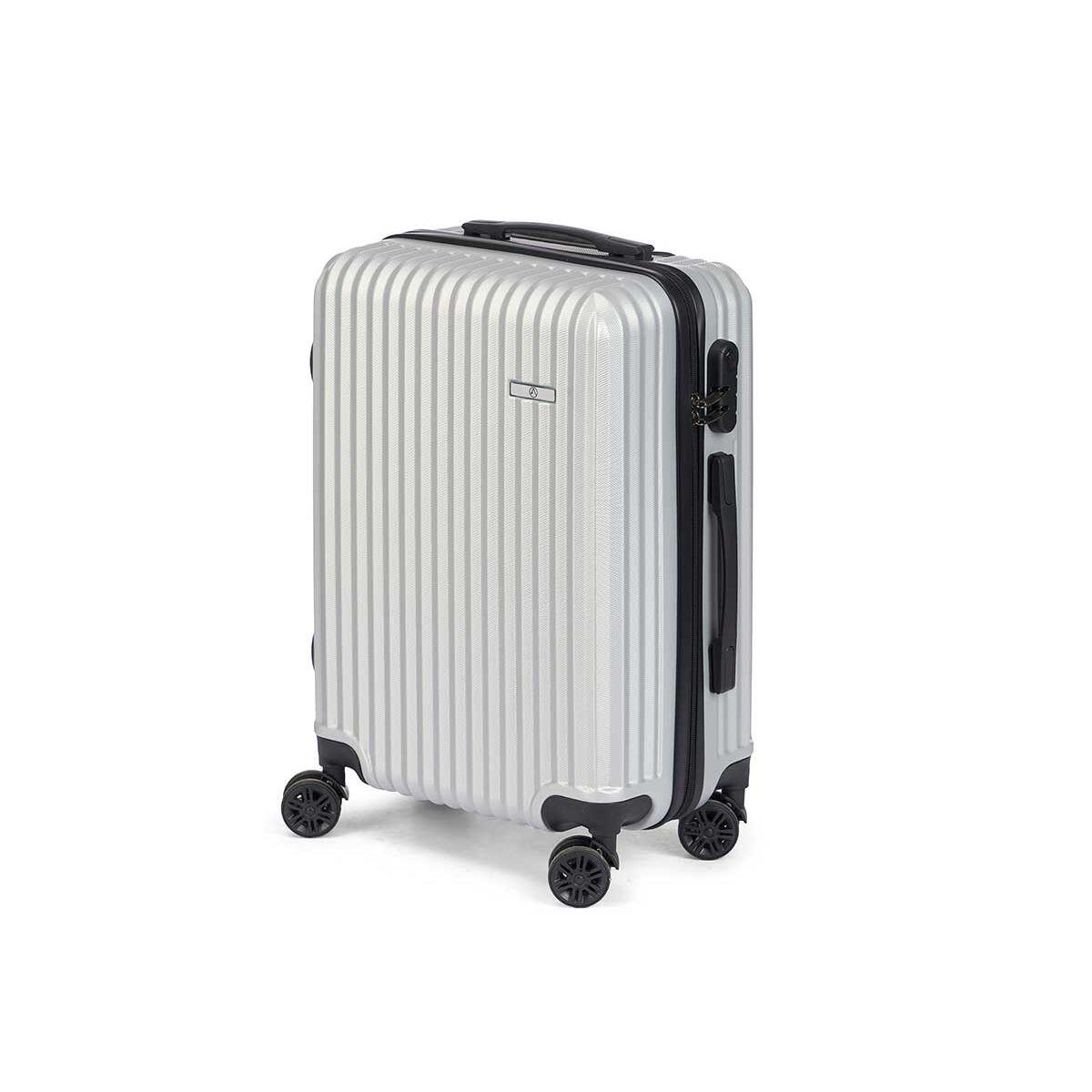 Maleta de Cabina Gris claro 55 x 35 x 20 cm Rayas