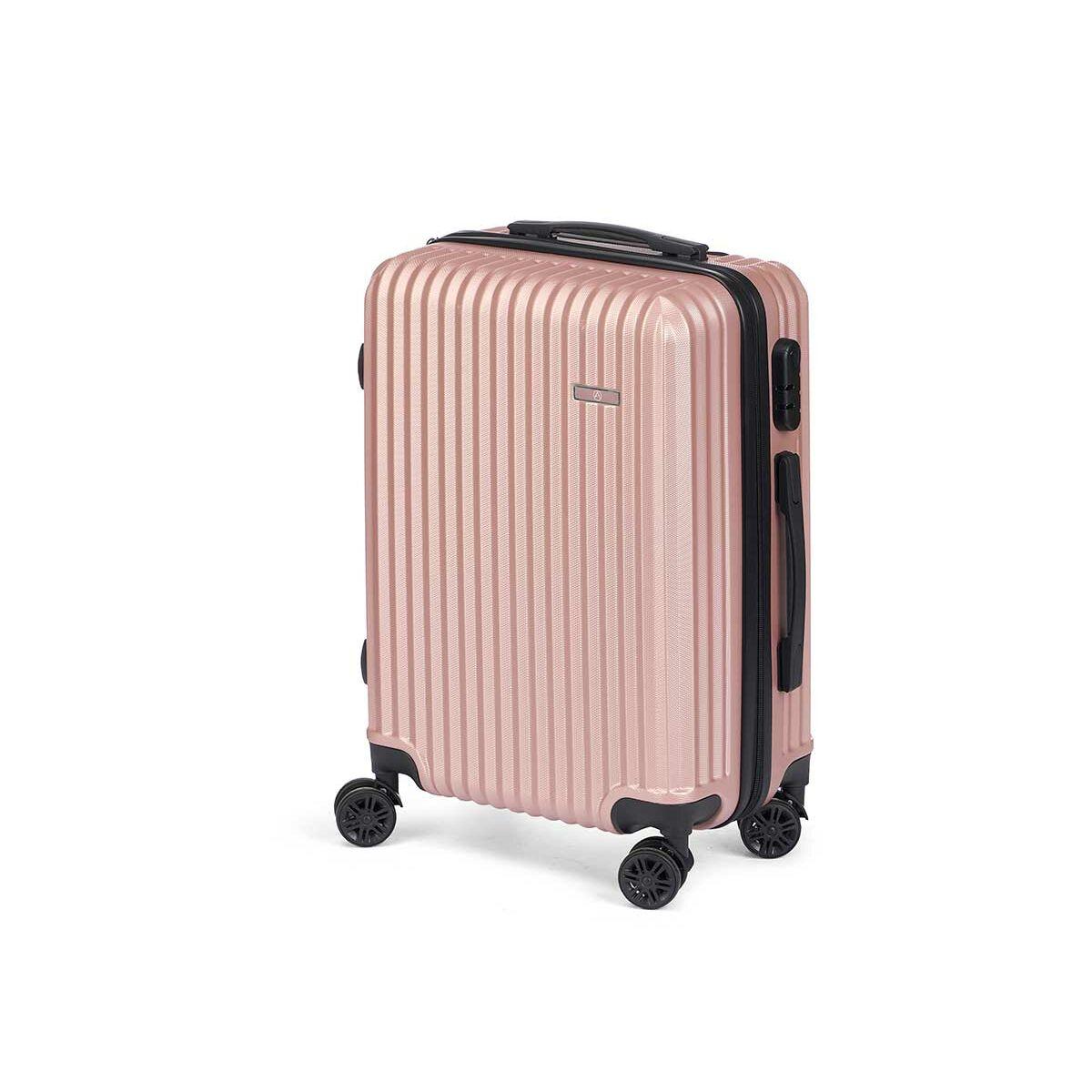 Maleta de Cabina Rosa 55 x 35 x 20 cm Rayas