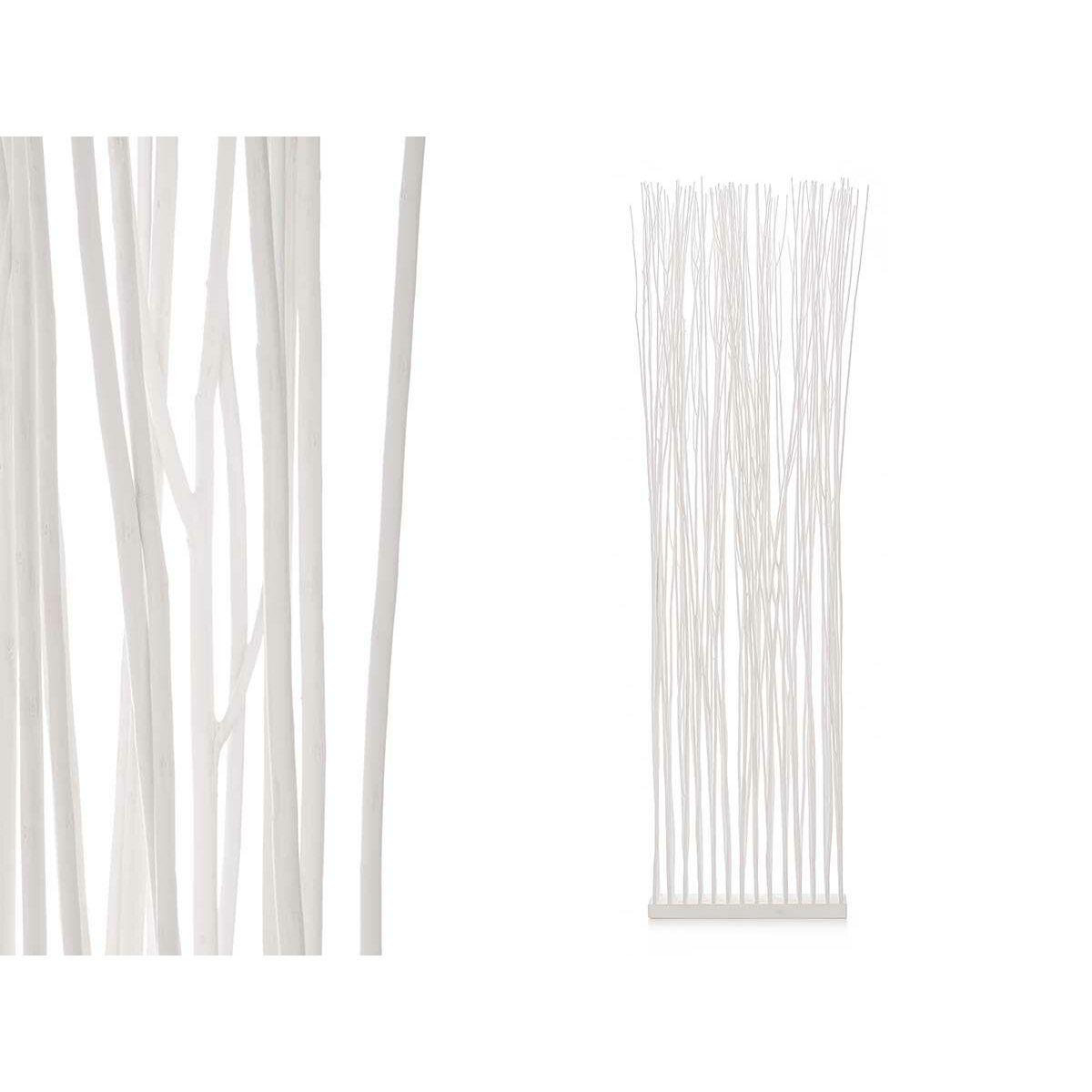 Biombo Gift Decor Varas Blanco Madera de sauce 50 x 185 x 12 cm