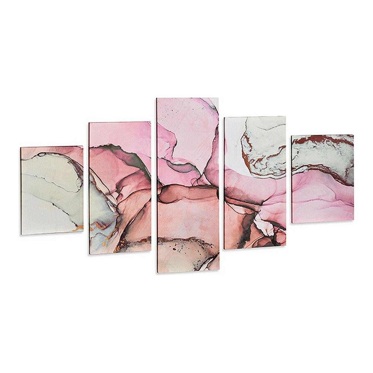Lienzo Gift Decor Lienzo 30 x 8 x 80 cm Rosa (5 Piezas) (5 Unidades)