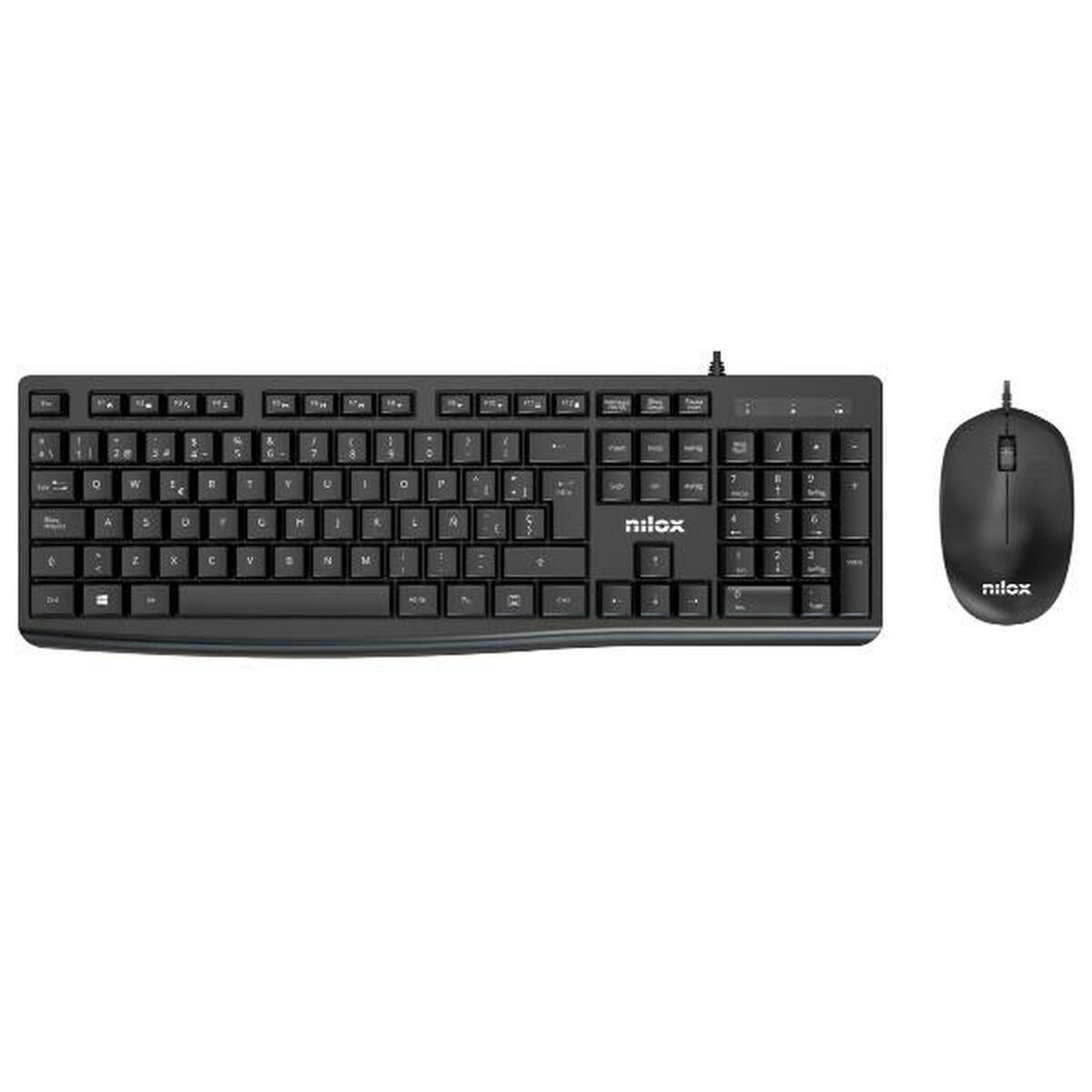 Teclado y Ratón Nilox NXKME0012 Negro