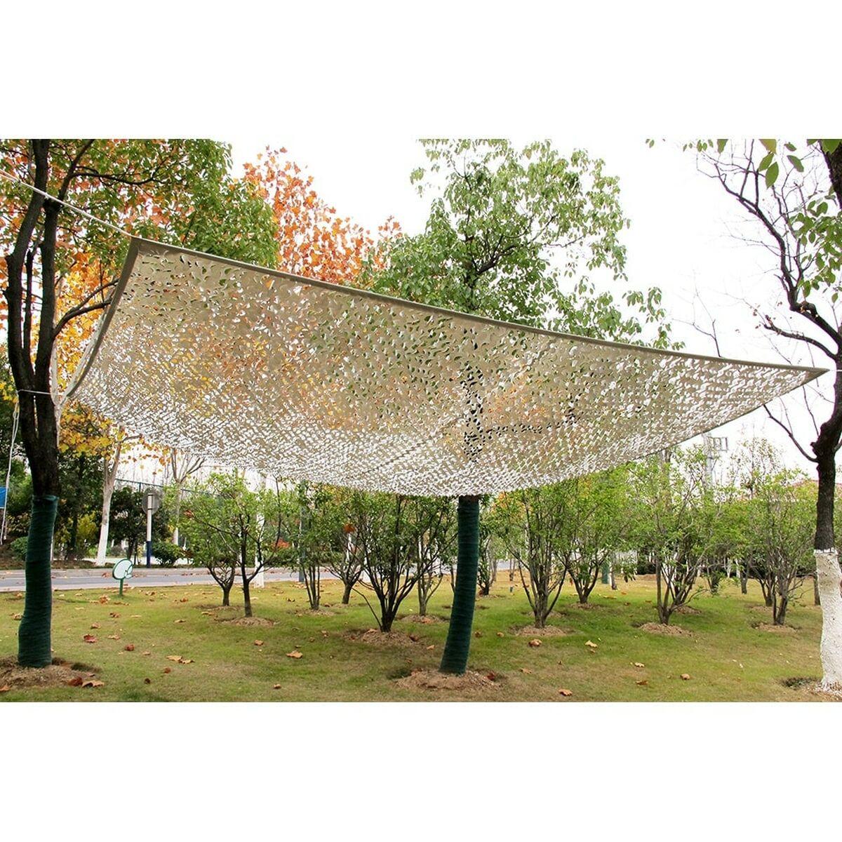 Toldo Vela de Sombra Rectangular Faura Blanco Gris 3 x 4 m Reversible Camuflaje