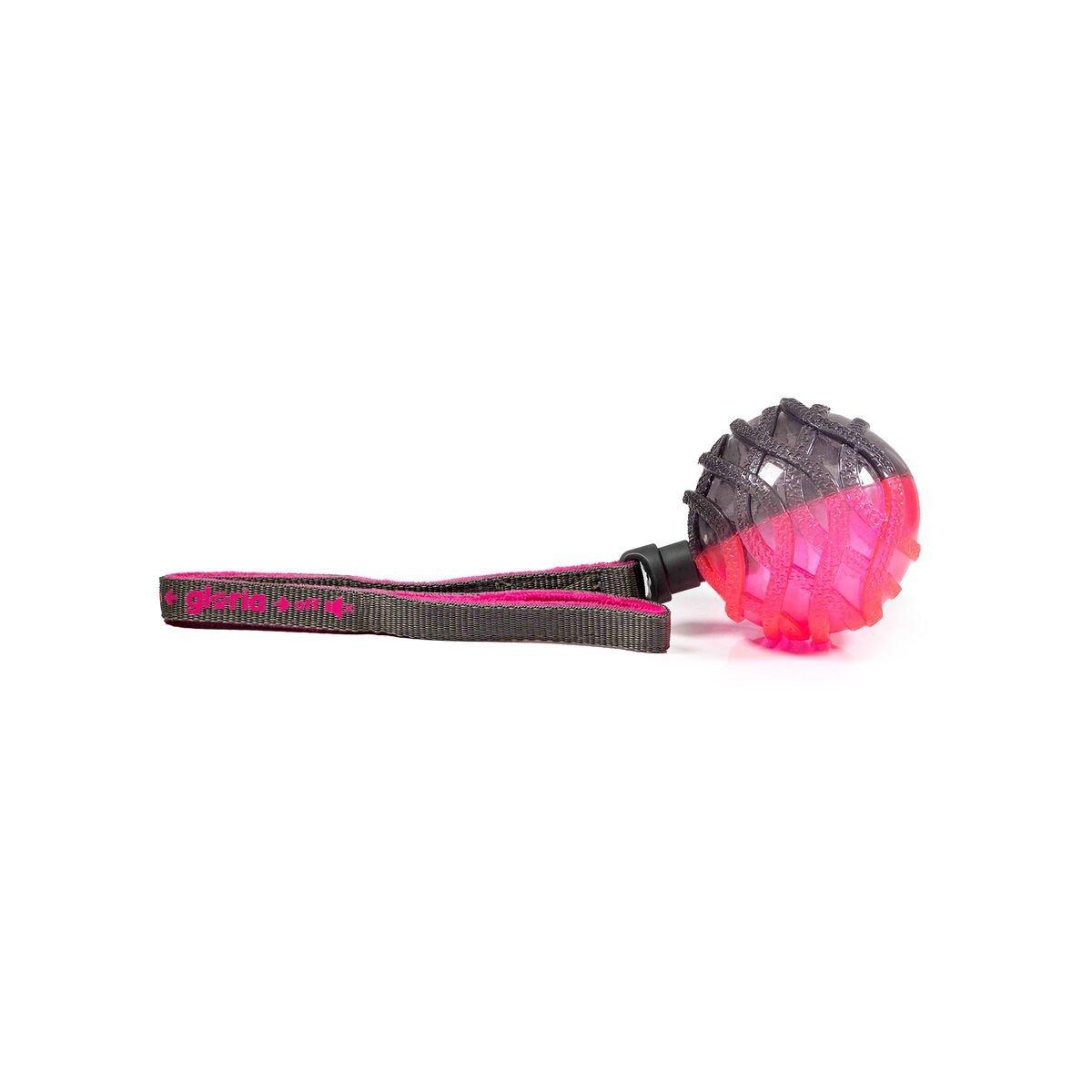 Lanzador de Pelotas para Perros Gloria Gris Rosa TPR Bola L