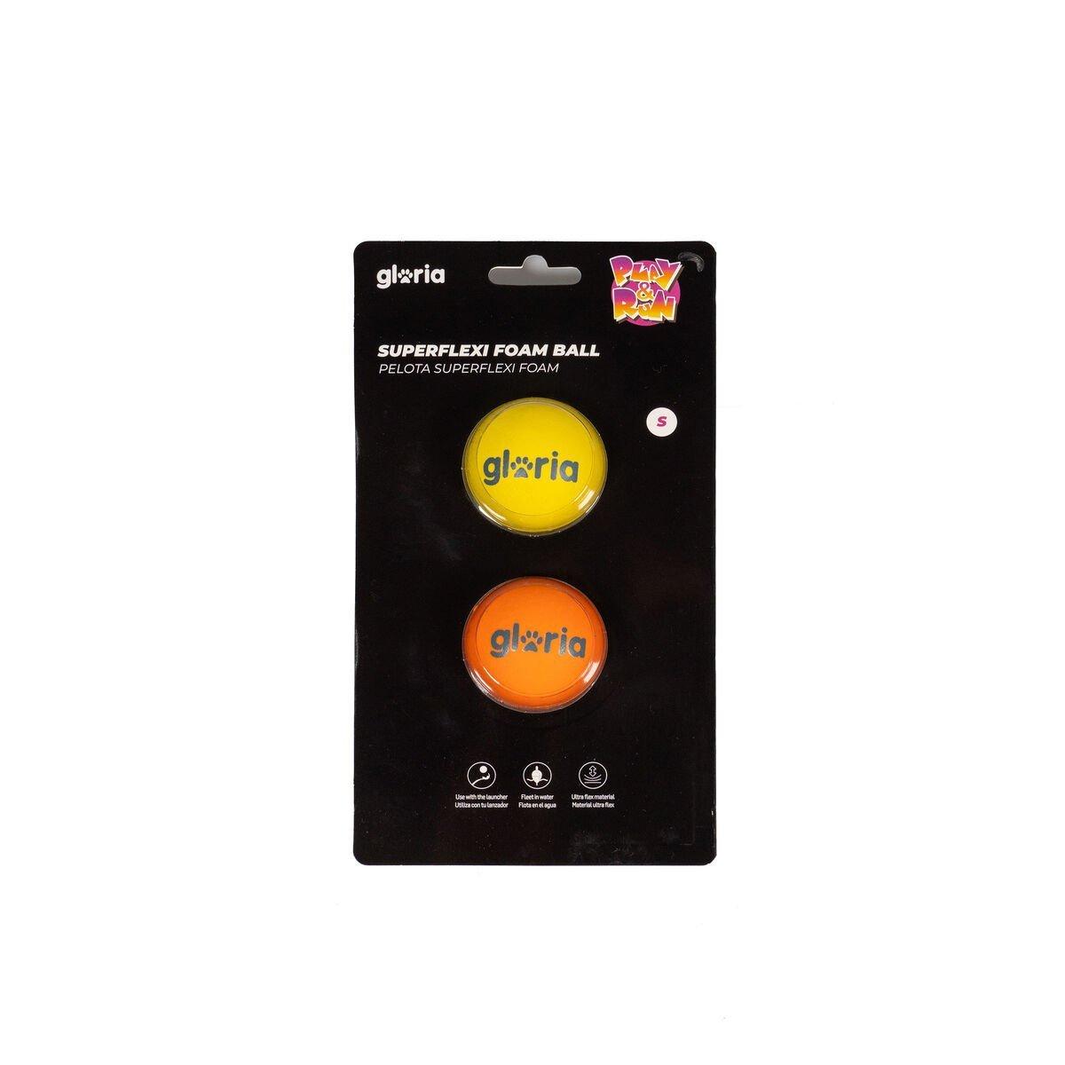 Pelota para Mascotas Gloria PLAY AND RUN Amarillo Espuma TPR S 4,5 cm 2 Unidades
