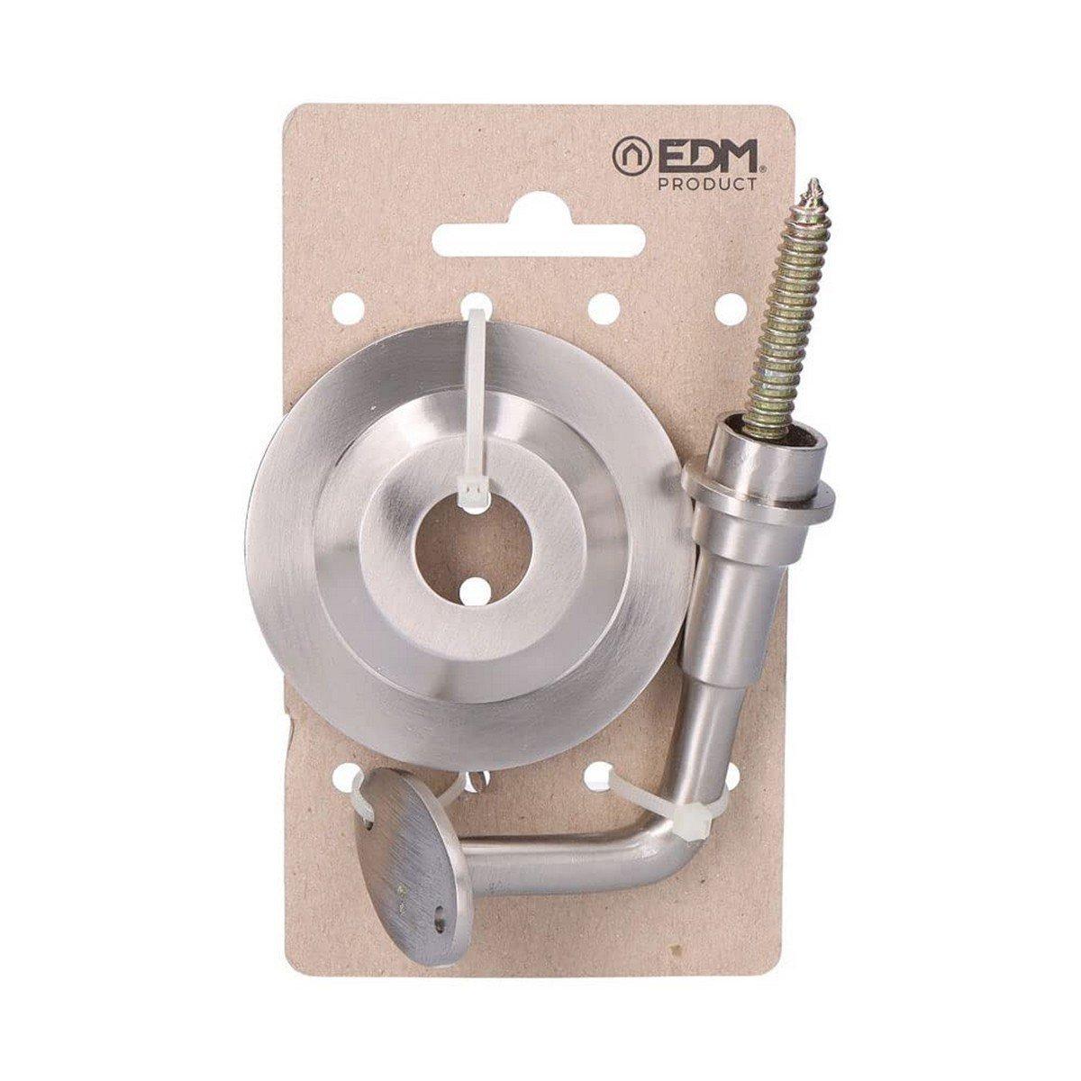 Soporte para Barandilla EDM 85580 Plateado Acero Espiga