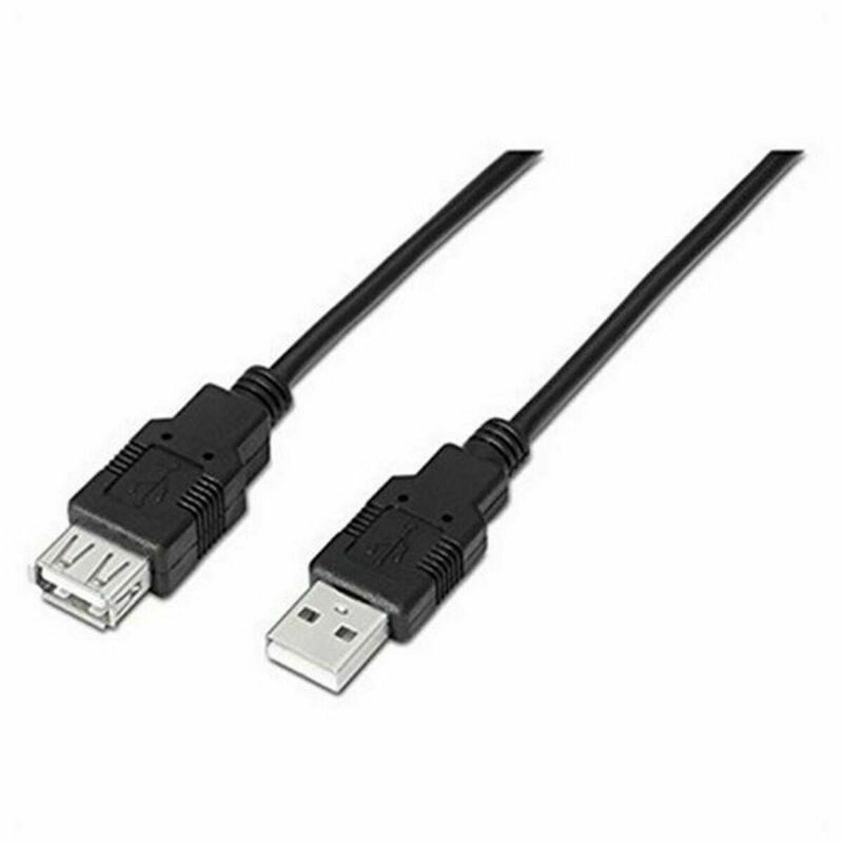 Cable alargador TooQ FS20200M-B 1,8 m USB Negro 1,8 m