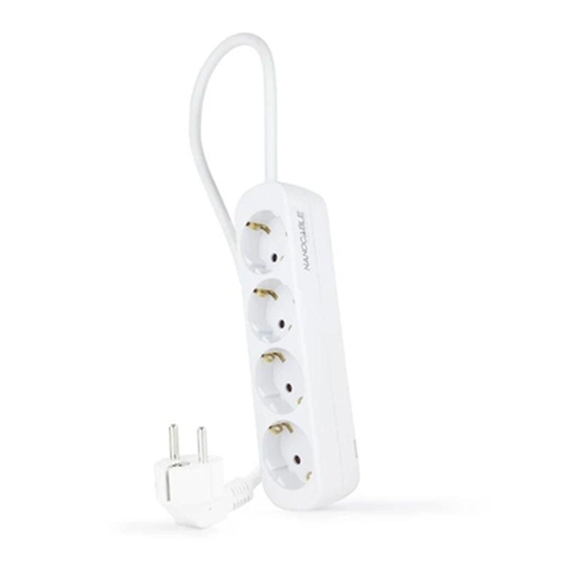 Regleta NANOCABLE 10.37.0004-NS 3680 W 250 V 1,4 m