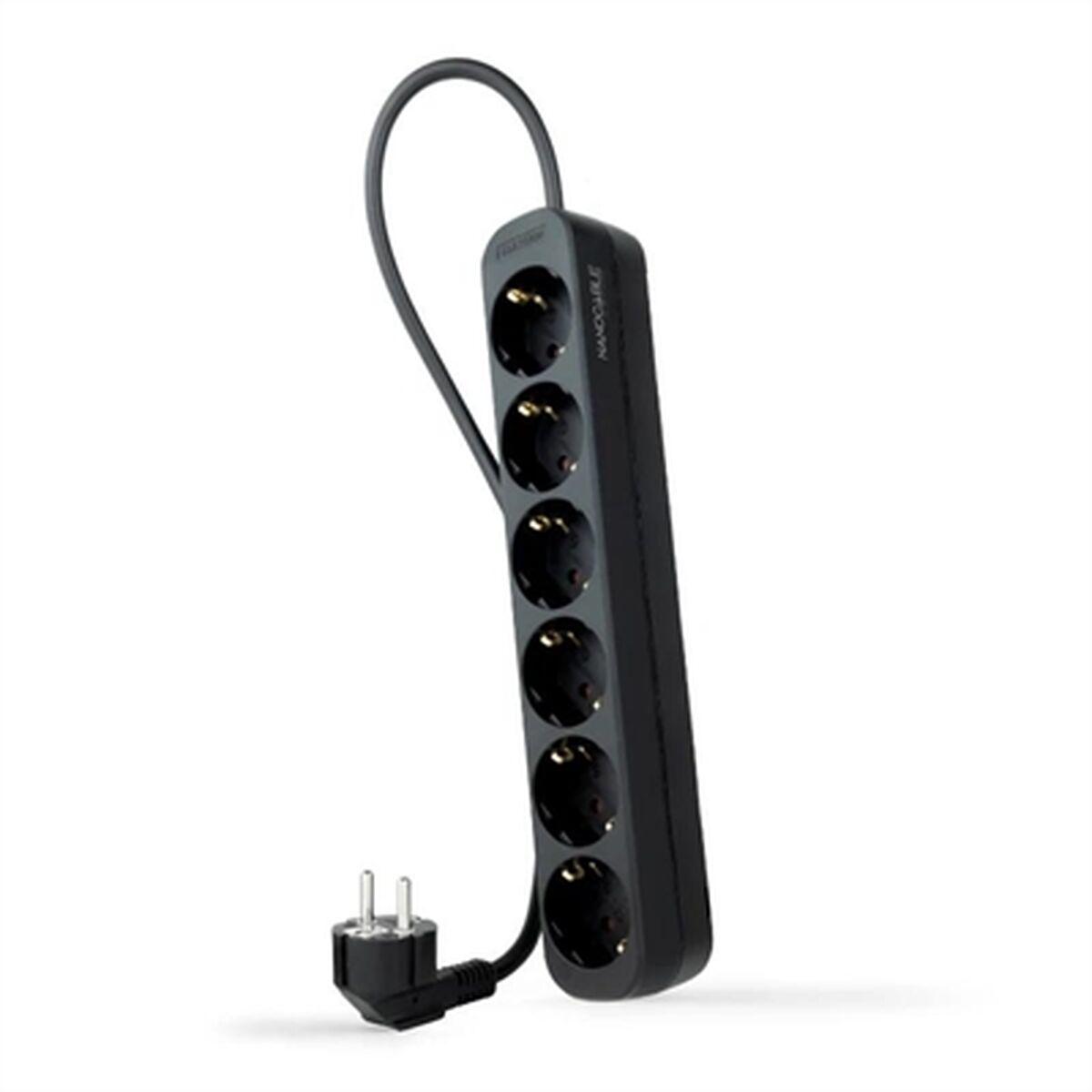 Regleta NANOCABLE 10.37.0006-NS-BK 3680 W 250 V 1,4 m