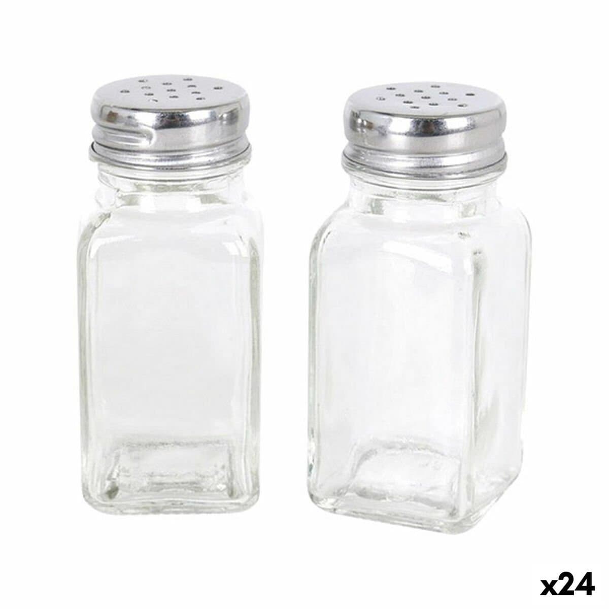 Set de Salero y Pimentero Anna 107462 2 Piezas 8,5 x 4,5 x 10 cm (24 Unidades)