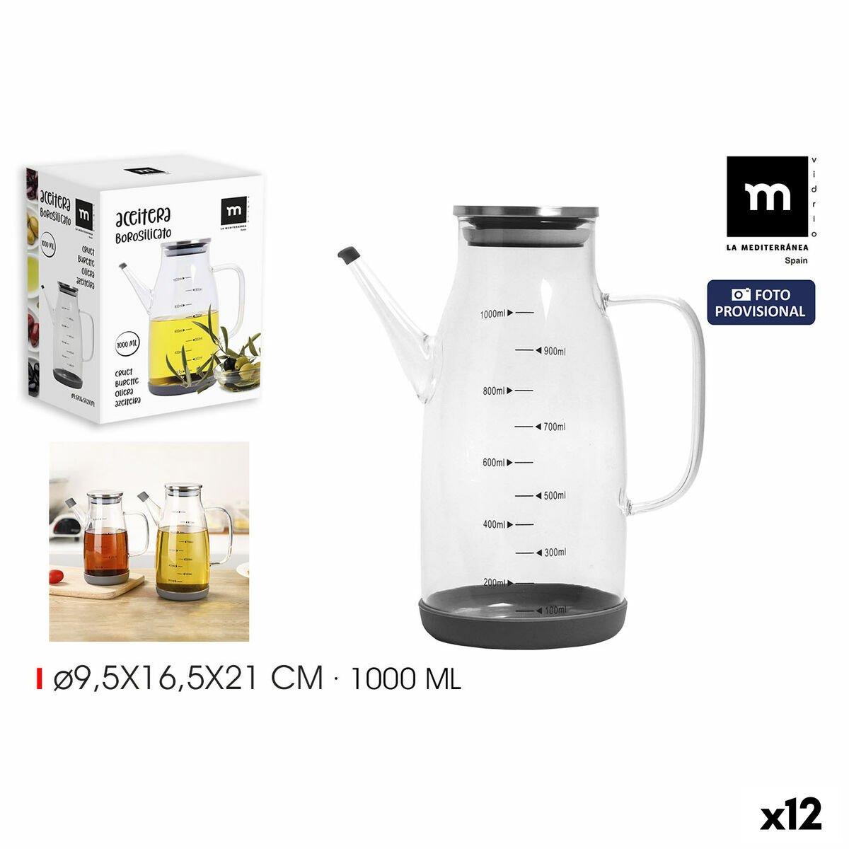 Aceitera La Mediterránea Silicona Acero Inoxidable 1 L (12 Unidades)