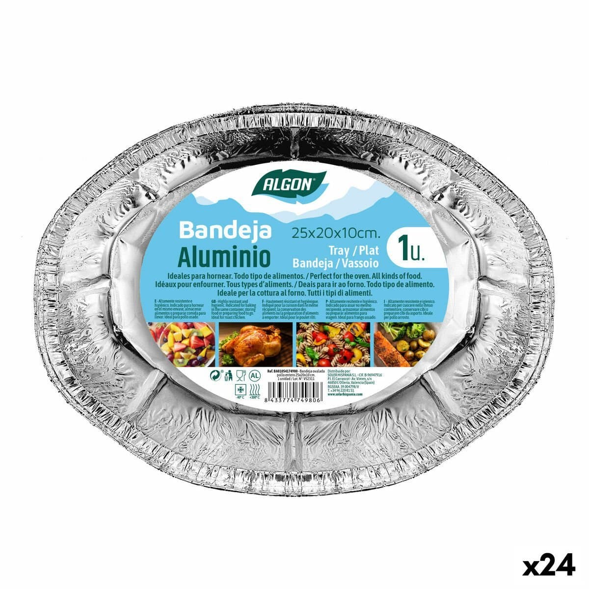 Bandeja para barbacoa Algon Pollo 24 Unidades
