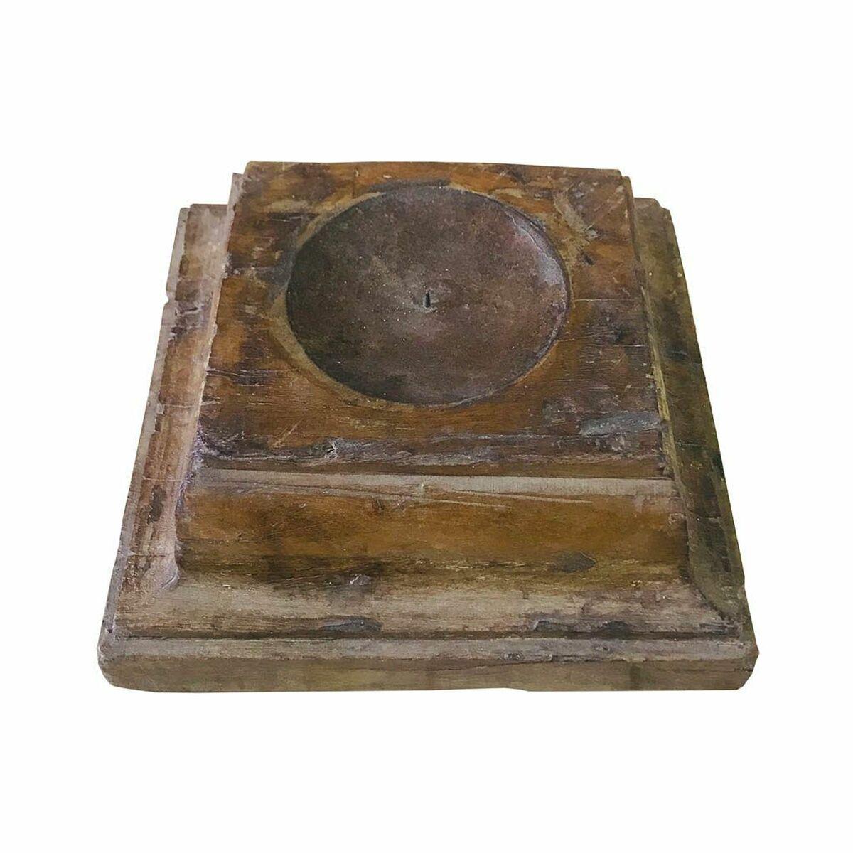 Candelero Alexandra House Living Madera Reciclada 27 x 11 x 27 cm
