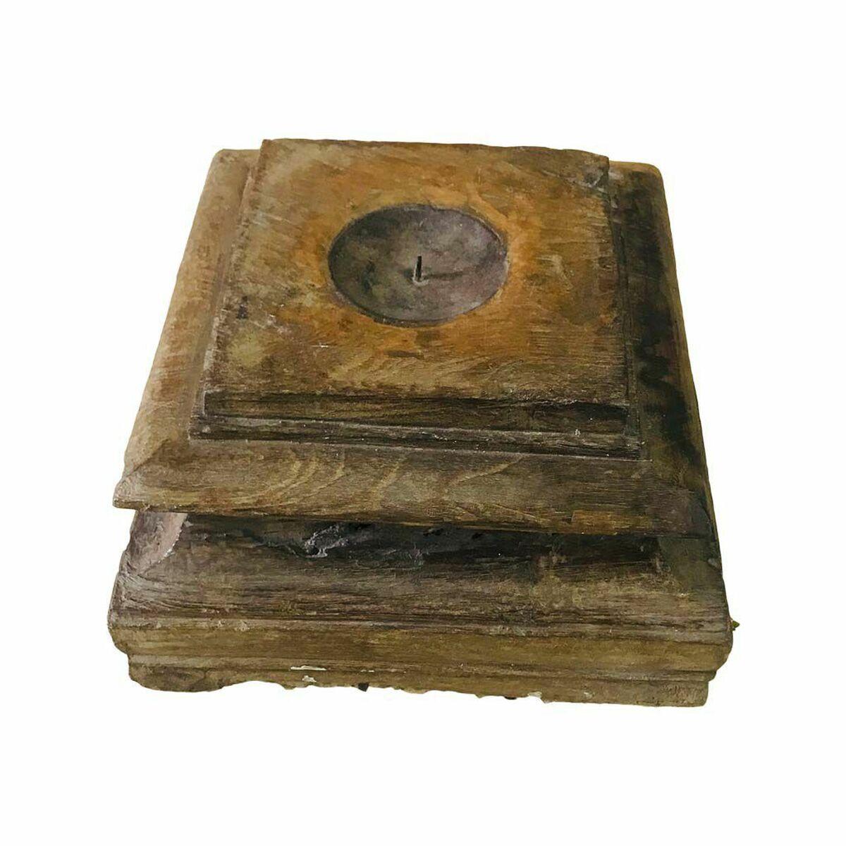 Candelero Alexandra House Living Madera Reciclada 25 x 14 x 25 cm