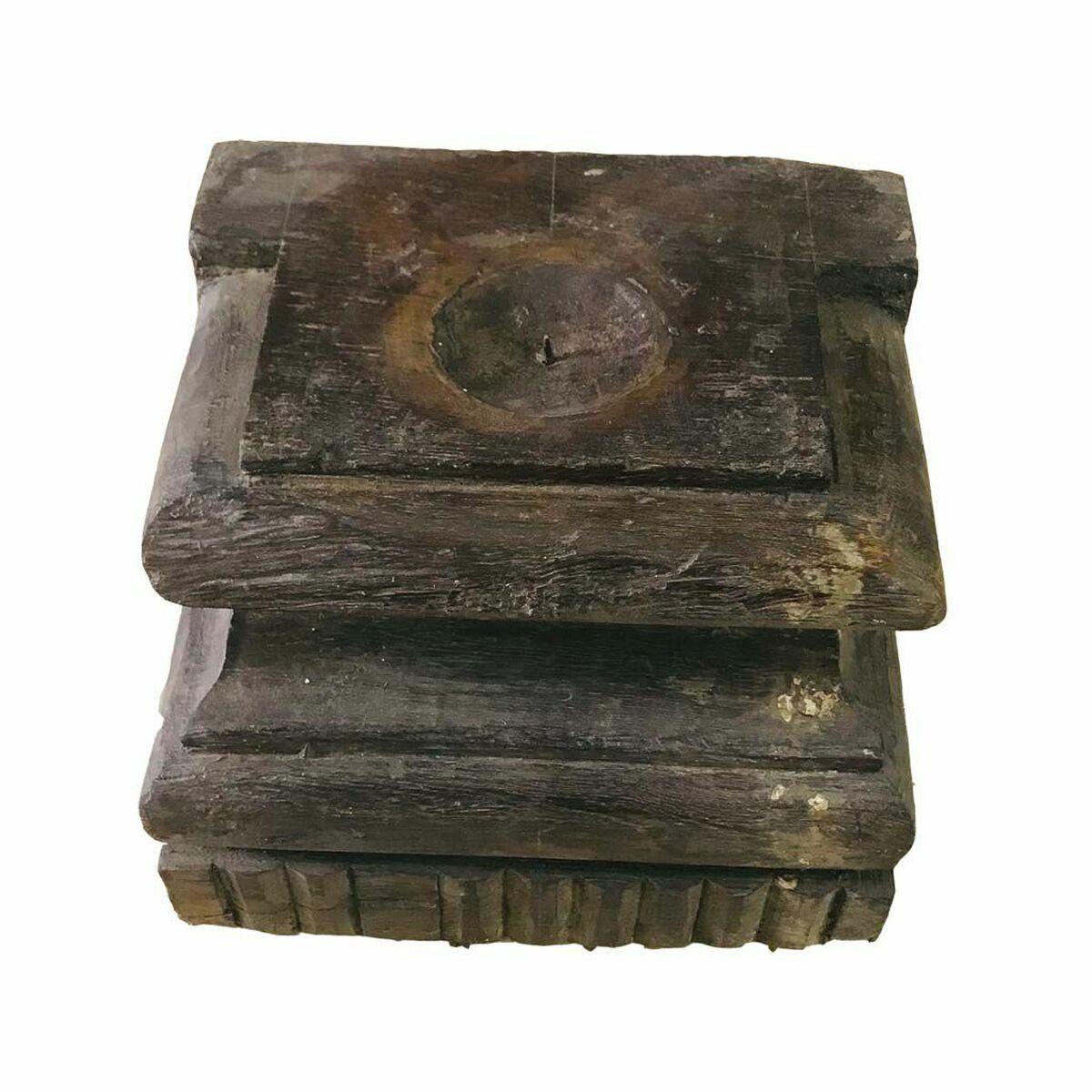 Candelero Alexandra House Living Madera Reciclada 20 x 22 x 27 cm
