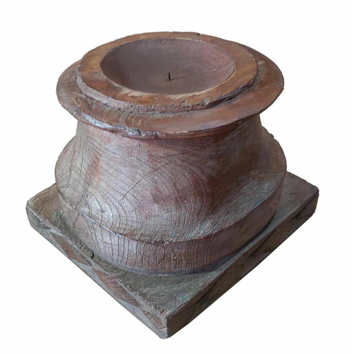 Candelero Alexandra House Living Marrón Acacia Madera de mango 28 x 23 x 28 cm