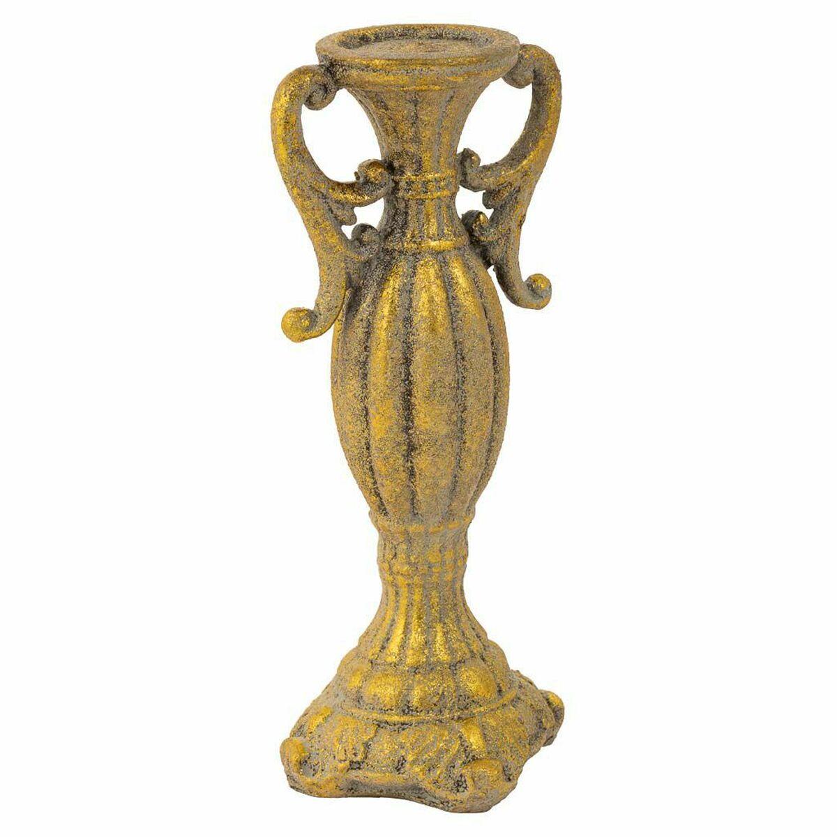 Candelero Alexandra House Living Dorado Resina 14 x 33 x 14 cm