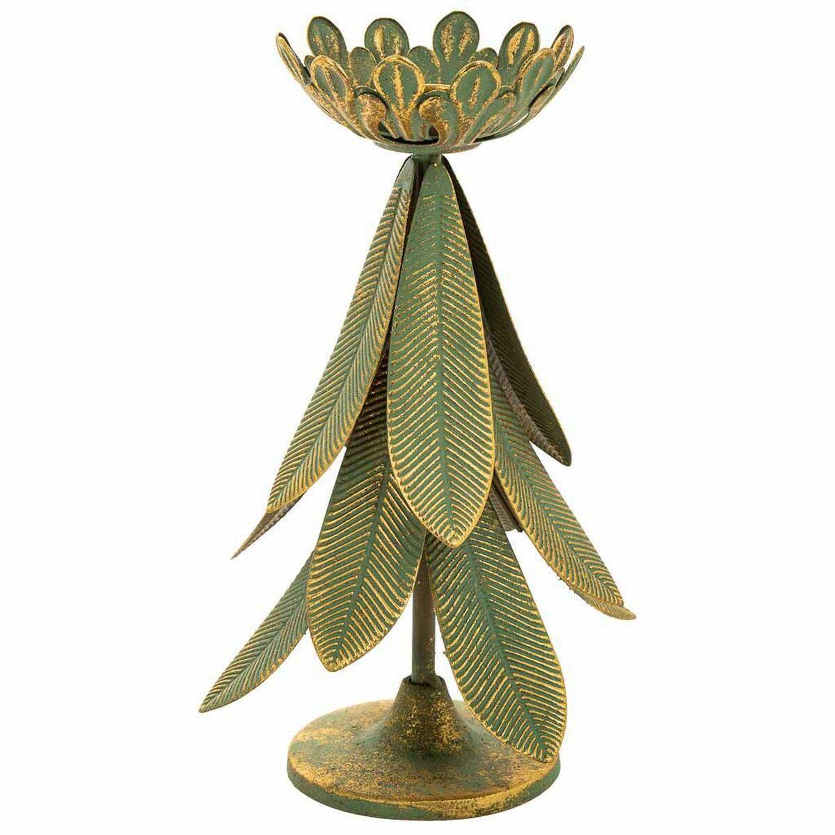 Candelero Alexandra House Living Dorado Hierro 21 x 31 x 21 cm Plumas
