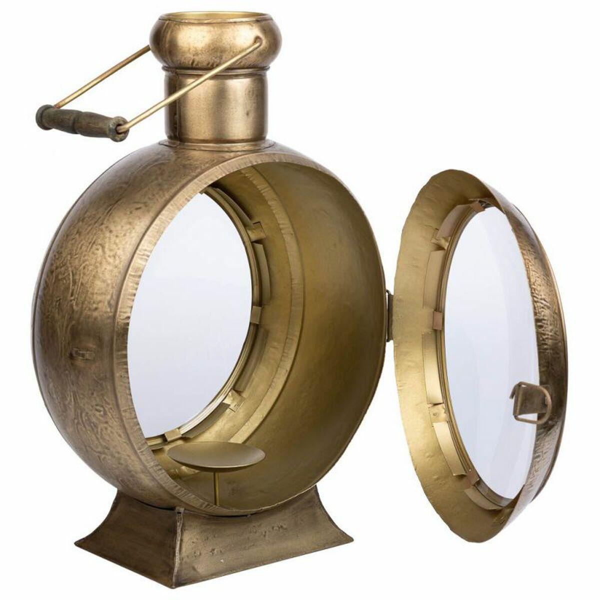 Candelero Alexandra House Living Dorado Metal Vidrio Hierro 21 x 47 x 33 cm