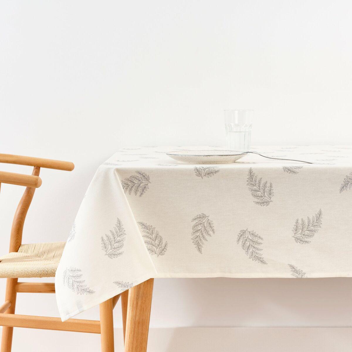 Mantel resinado antimanchas Belum Springfield 2 Blanco 100 x 150 cm