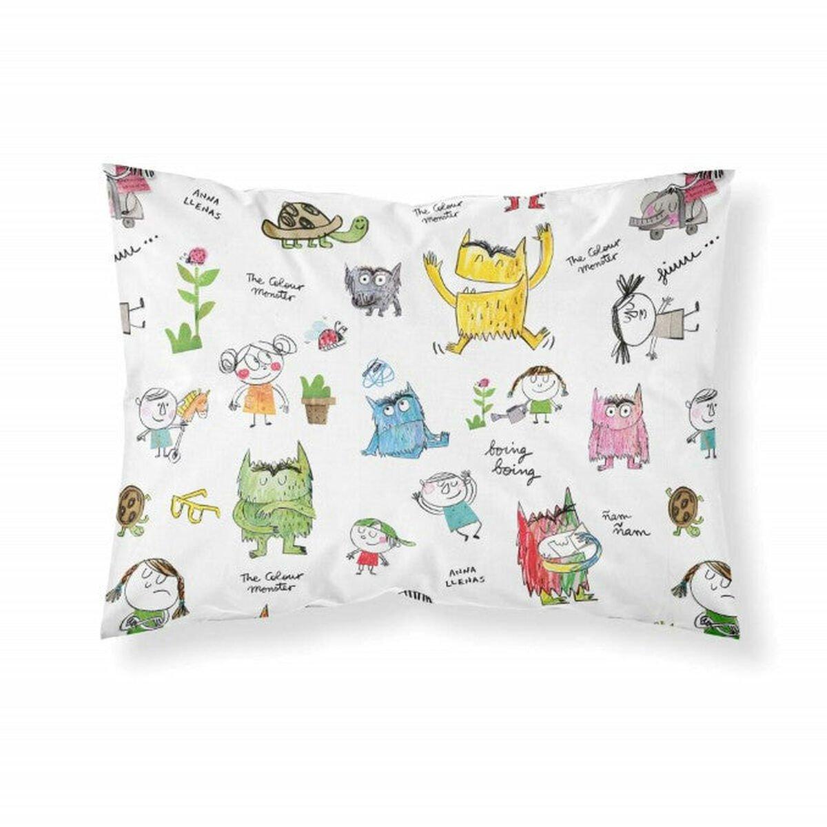 Funda de almohada Decolores Nens Multicolor 175 Hilos 65 x 65 cm