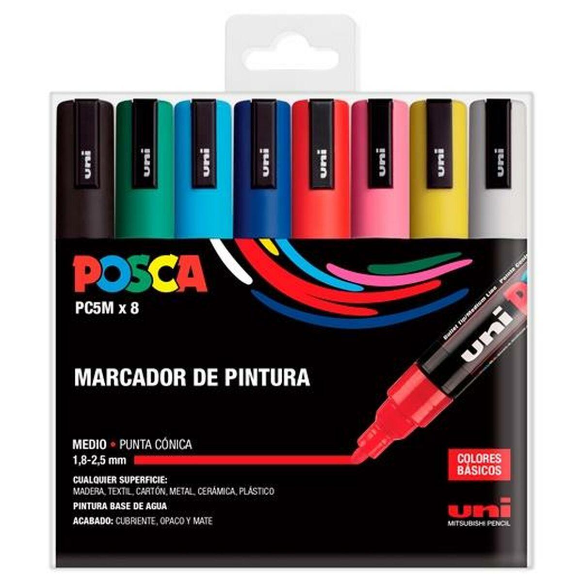 Set de Marcadores Uni-Ball POSCA Basic PC-5M Multicolor