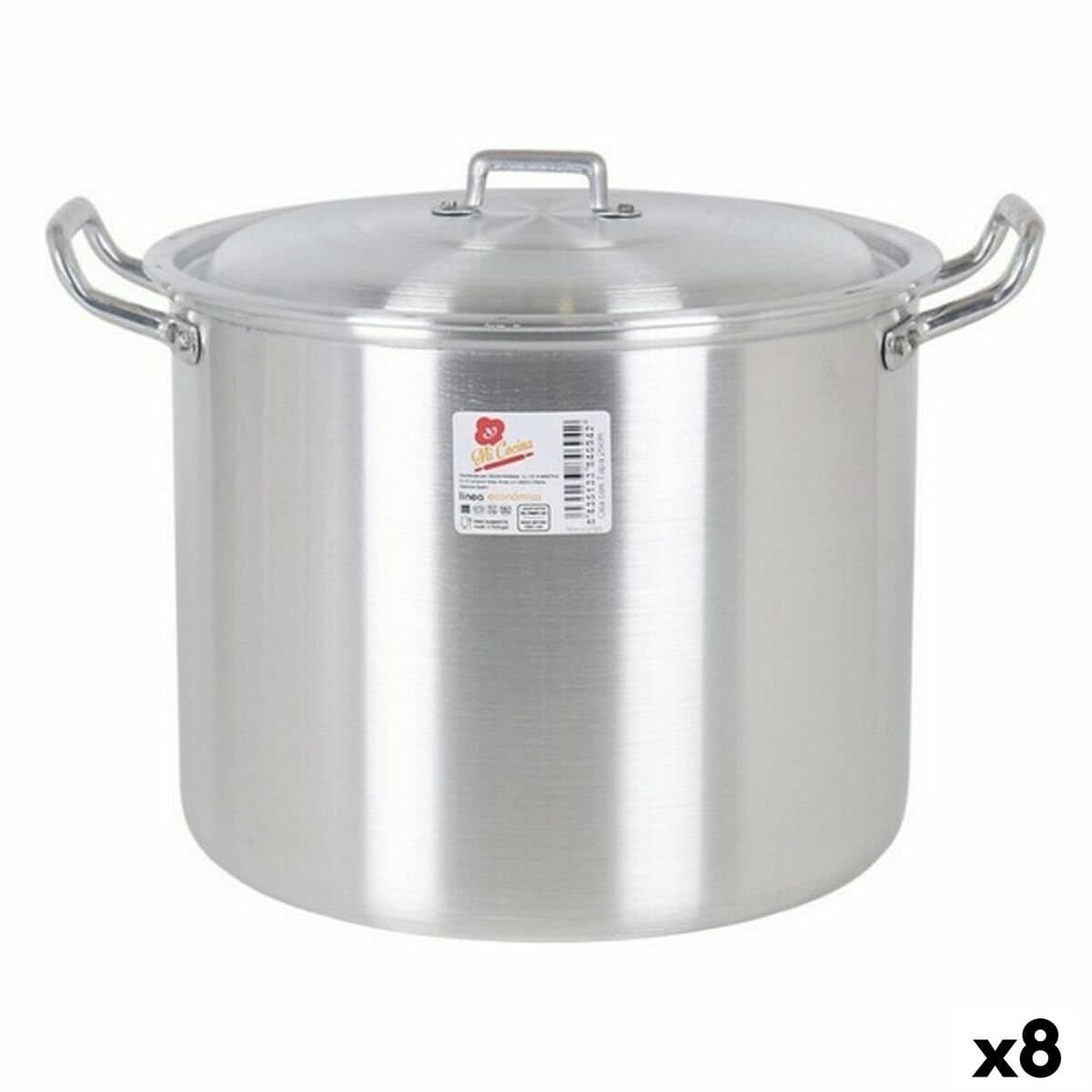 Olla con Tapa 39693 Ø 22 cm Plateado 6 L Aluminio 29 x 23 x 20 cm