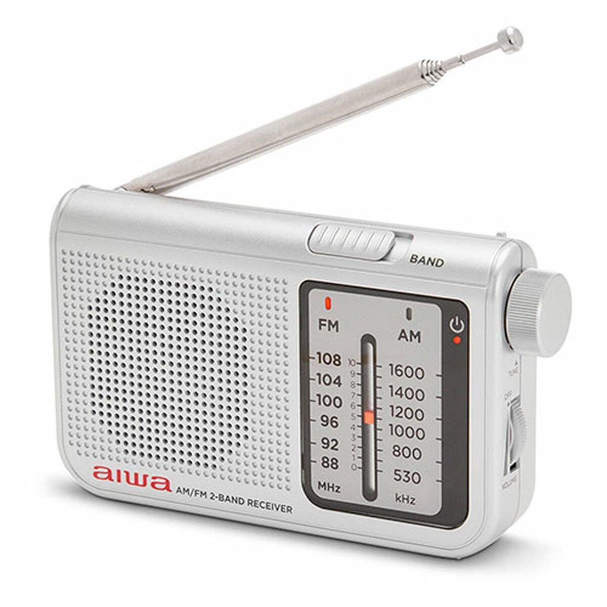 Radio Portátil Aiwa RS-55SL Gris Plata AM/FM