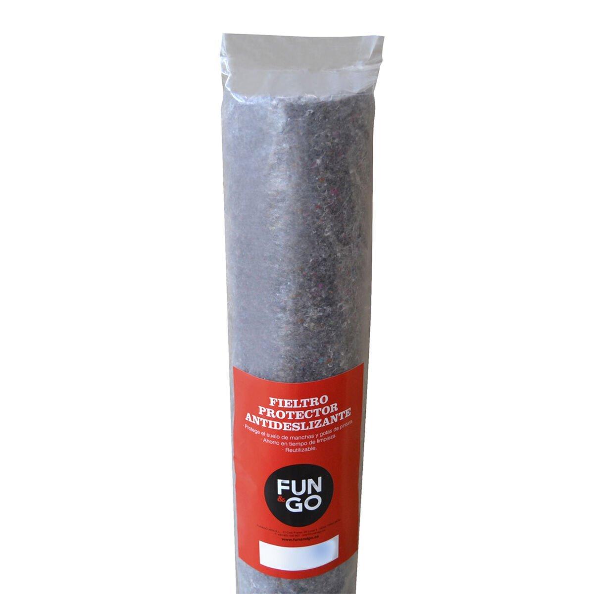 Protector de superficies Fun&Go Gris 1 x 15 m Fieltro 200 g/m²