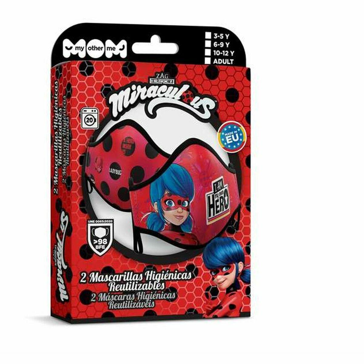 Mascarilla Higiénica de Tela Reutilizable My Other Me Ladybug Premium 10-12 Años
