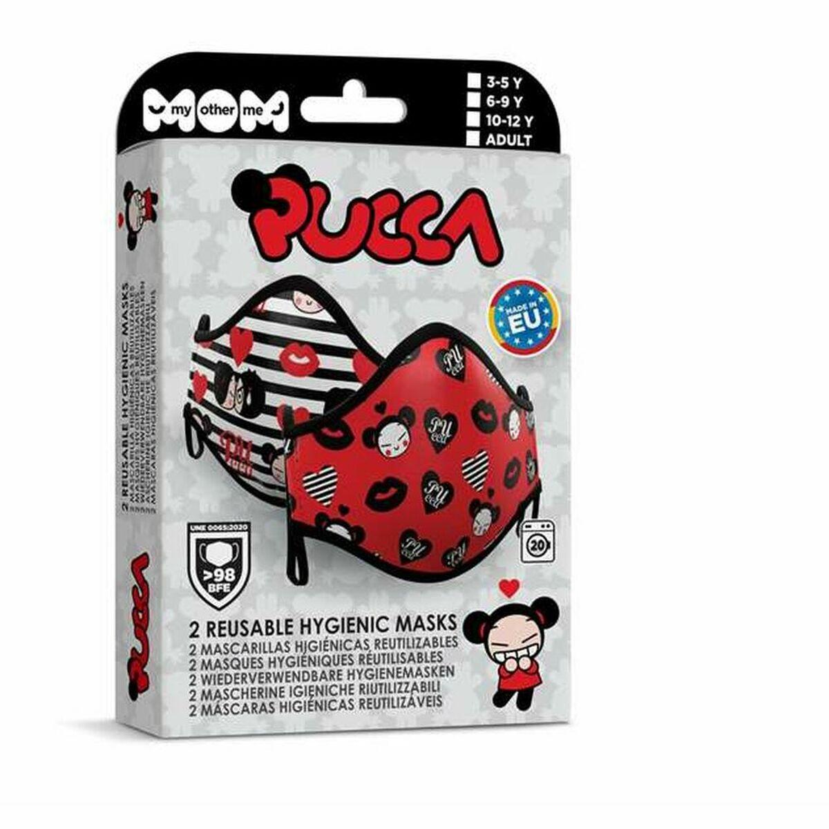 Mascarilla Higiénica de Tela Reutilizable My Other Me Pucca Premium 10-12 Años