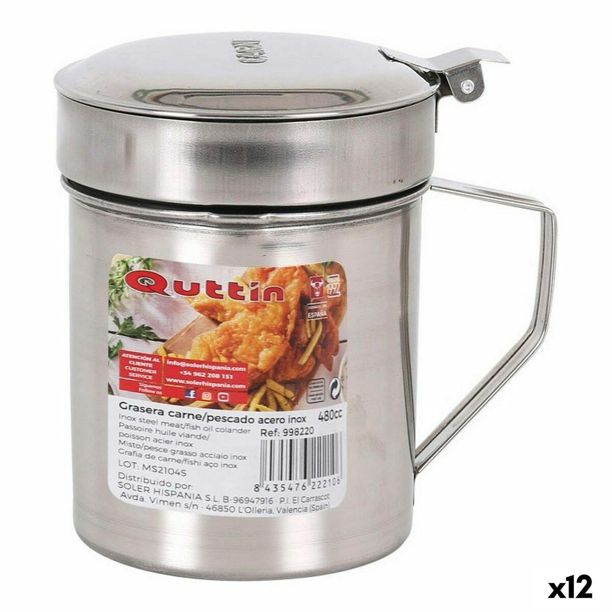 Grasera para Carne o Pescado Quttin 52833 13 x 9,5 x 12 cm Acero Inoxidable (12 Unidades)