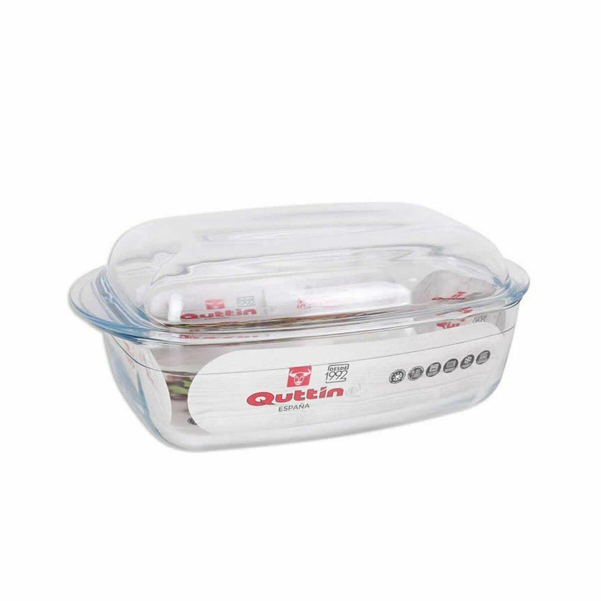 Cacerola Con Tapa Quttin 63096 Vidrio 32,8 x 19,7 x 13 cm