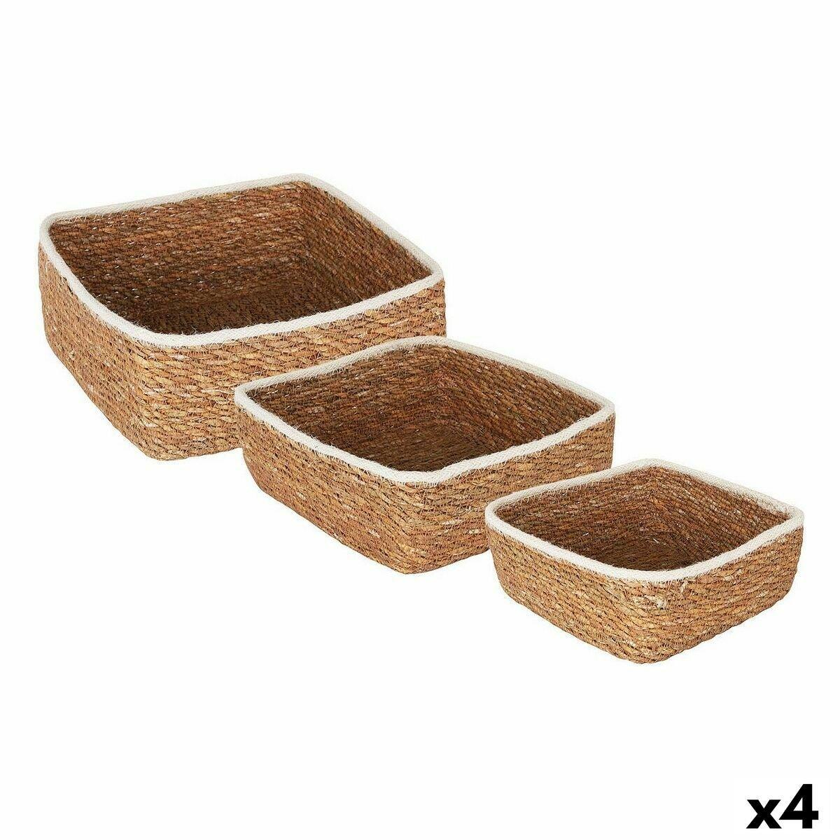 Juego de Cestas Privilege Mimbre 17 cm 3 Piezas