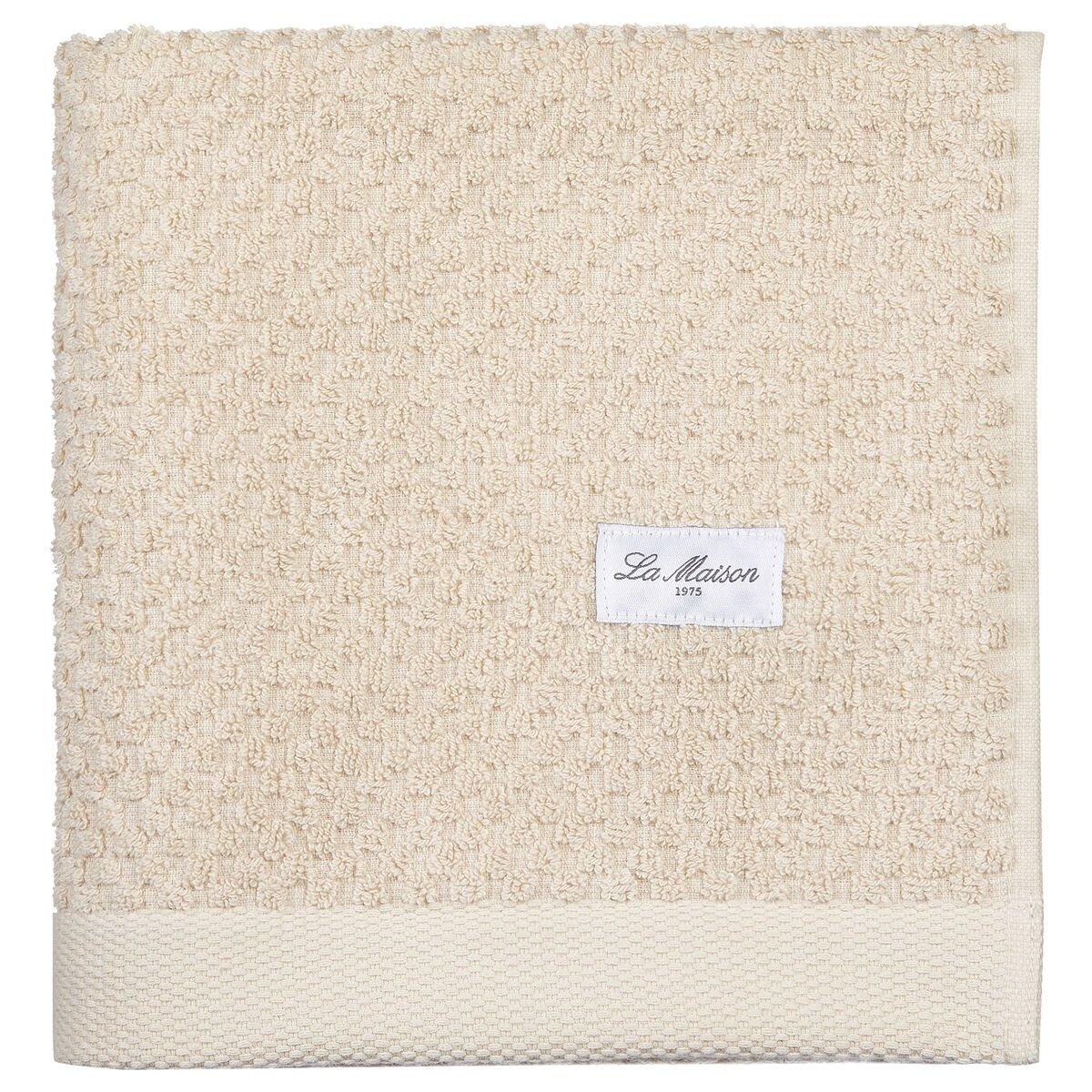 Toalla de baño La Maison Beige 100 % algodón 30 x 50 cm
