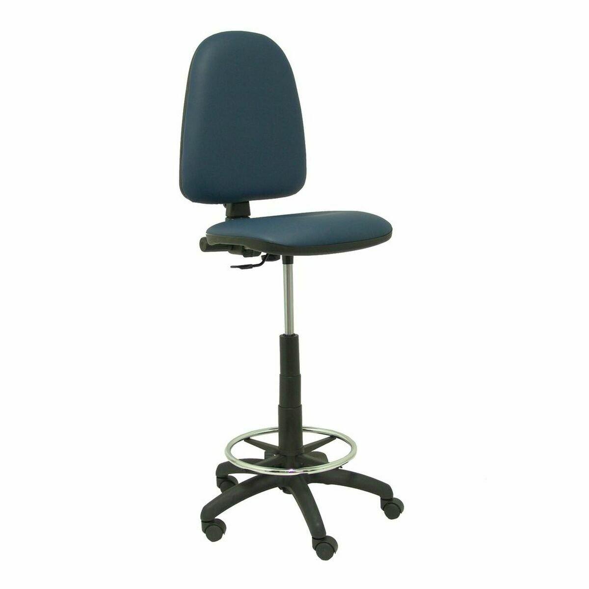 Taburete Ayna Piqueras y Crespo T04CPSPAZM Azul Negro Azul marino Metal Símil Piel