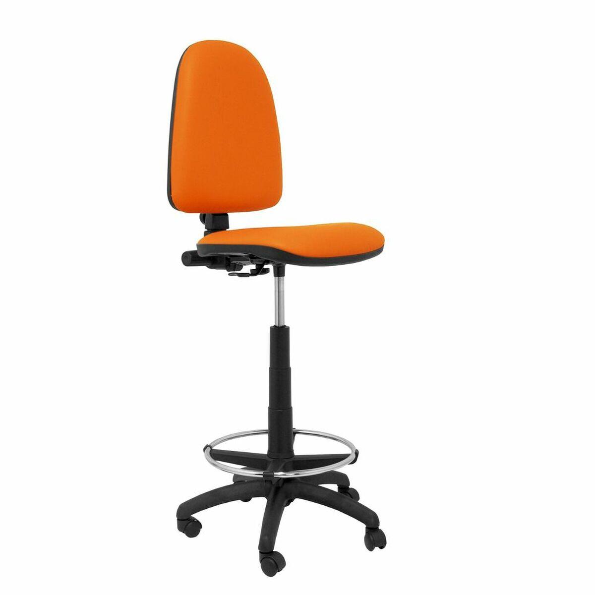 Taburete Ayna Piqueras y Crespo 4CPSPNA Naranja PVC Símil Piel