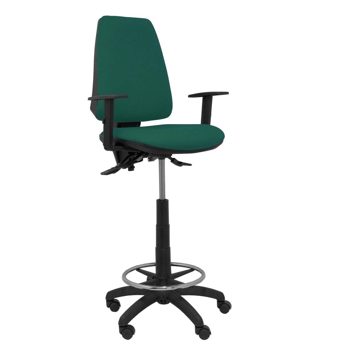Taburete Elche Piqueras y Crespo 26B10RN Verde oscuro PVC