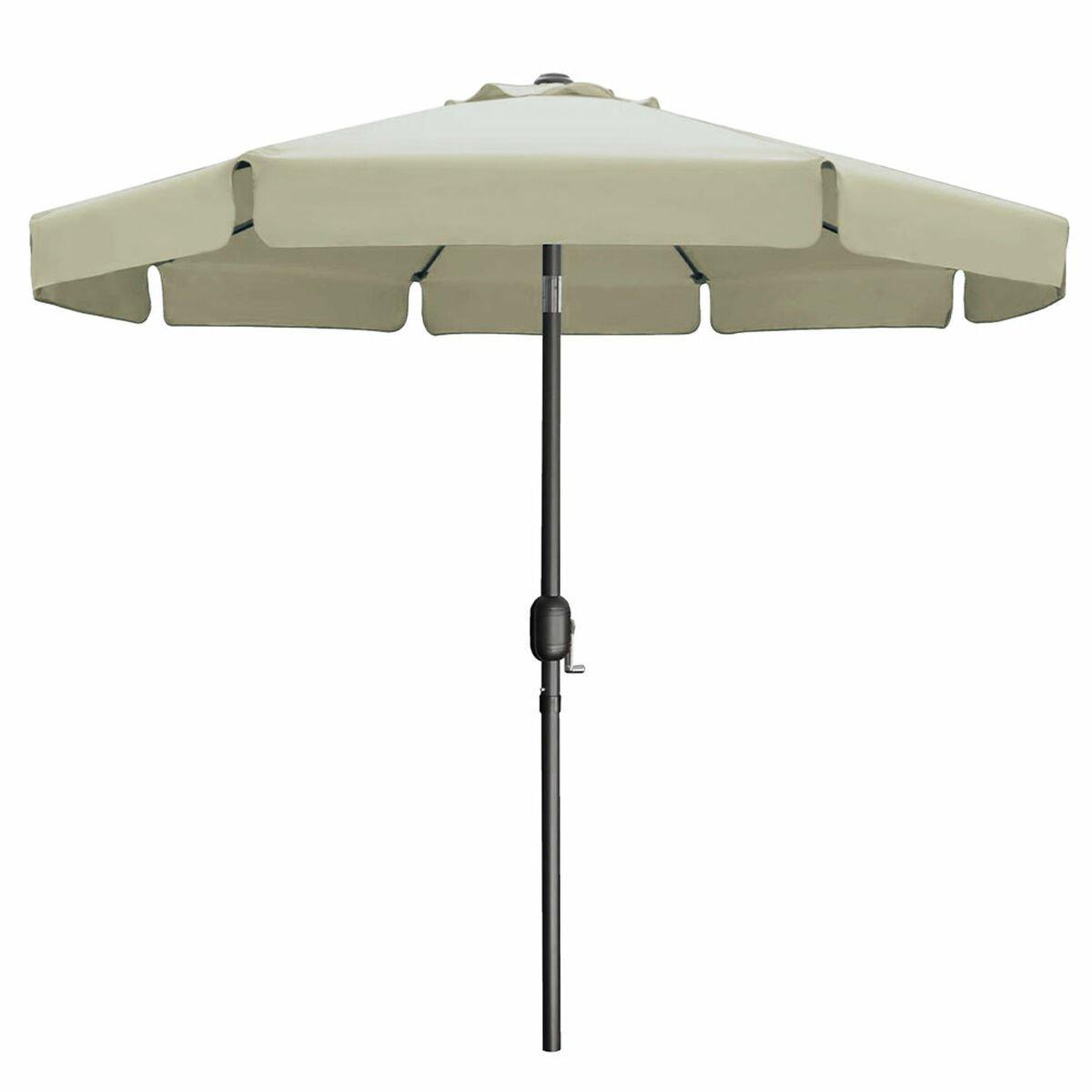 Marbueno Sombrilla Acero 8 Varillas D300 cm Polyester Beige Jardin, Piscina y Terraza 10490