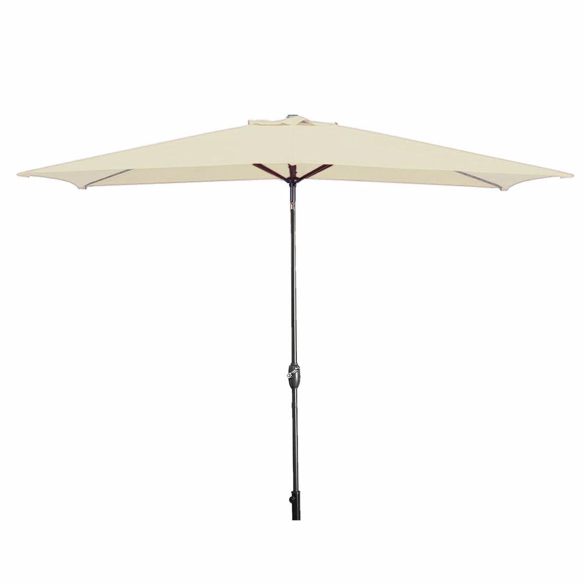 Marbueno Sombrilla Acero 8 Varillas 200x300 cm Polyester Beige Jardin, Piscina y Terraza 10493