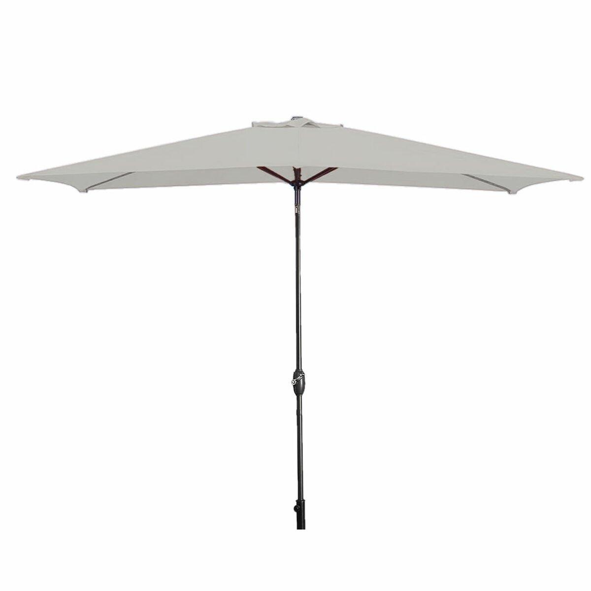 Marbueno Sombrilla Acero 8 Varillas 200x300 cm Polyester Blanco Jardin, Piscina y Terraza 10494