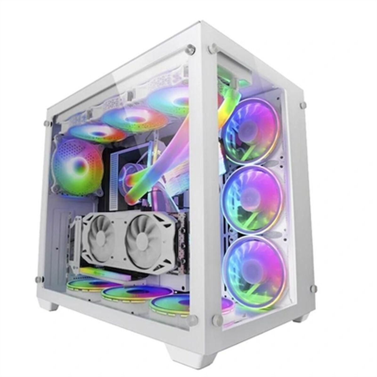Caja Semitorre ATX Mars Gaming MCV3 PREMIUM XXL RGB Blanco