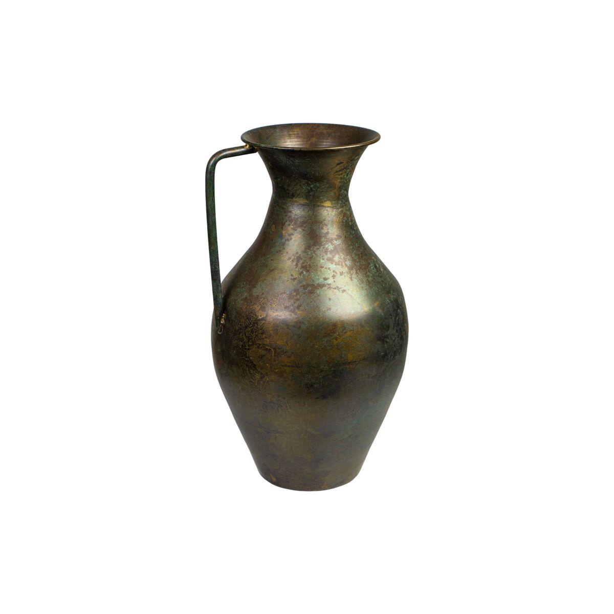 Jarrón Romimex Antique Marrón Metal Con asa