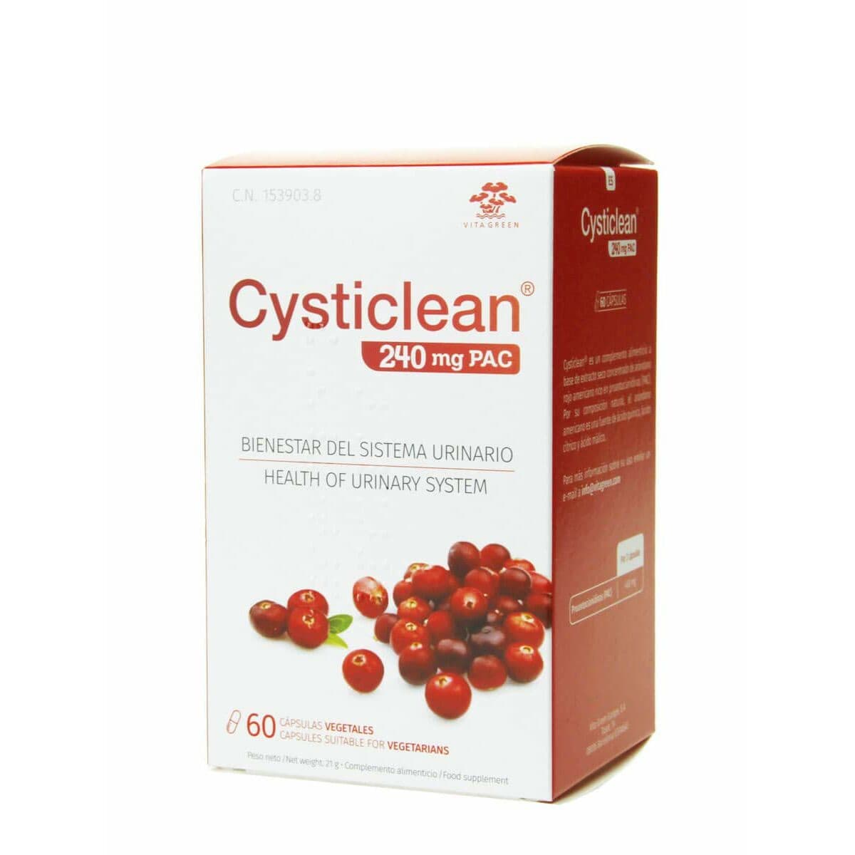 Complemento Alimenticio CYSTICLEAN Classic 60 unidades