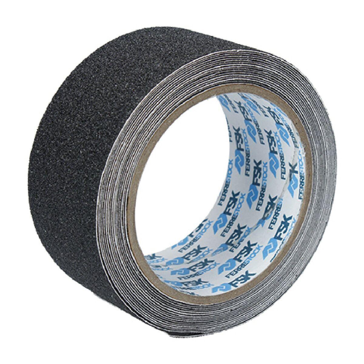 Rollo de Material Antideslizante Ferrestock Negro 5 m x 50 mm Antideslizante