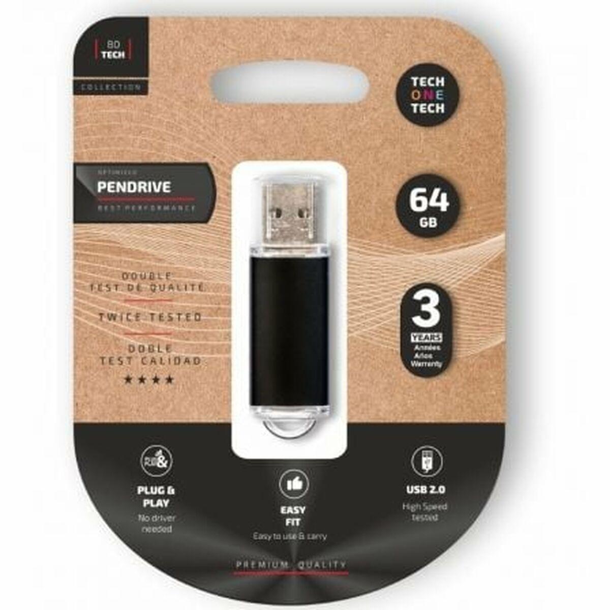 Memoria USB Tech One Tech TEC3008-64 Negro